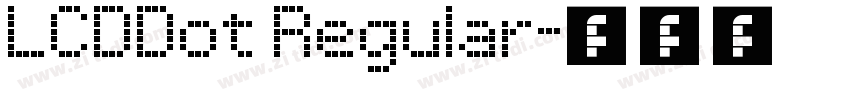 LCDDot Regular字体转换